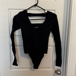 Elegant Black Long-Sleeve Bodysuit